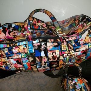 Michelle Obama Fashion Magazine Print Patent Faux